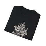 Surreal Architect Shirt, Blueprint Castle Illusion Art Tee, Architect Gift, Vintage Engraving Tee