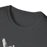 Surreal Bird Shirt, Feather Quill River Illusion Art Tee, Bird Lover Gift, Birdwatching Tee