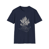 Surreal Architect Shirt, Blueprint Castle Illusion Art Tee, Architect Gift, Vintage Engraving Tee