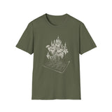 Surreal Architect Shirt, Blueprint Castle Illusion Art Tee, Architect Gift, Vintage Engraving Tee