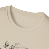 Surreal Engineer Shirt, Blooming Gears Illusion Art Tee, Engineer Gift, Mechanic Tee, Vintage Engraving Tee