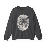 Surreal Celestial Sweatshirt, Moon Stepping Stones Illusion Art Crewneck, Moon Phase Tee, Mystical Witchy Gift