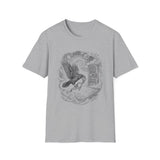 Surreal Bird Shirt, Crow and the Key Illusion Art Tee, Bird Lover Gift, Birdwatching Tee