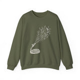 Surreal Firefighter Sweatshirt, Fire Hose Doves Illusion Art Crewneck, Firefighter Gift, Vintage Engraving Tee