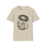 Surreal Cat Shirt, Yarn Galaxy Illusion Art Tee, Cat Lover Gift, Vintage Engraving Cat Tee