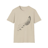 Surreal Pilot Shirt, Airplane Bird Wing Illusion Art Tee, Aviation Gift, Vintage Engraving Tee