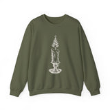 Surreal Christmas Sweatshirt, Christmas Tree Candle Illusion Art Crewneck, Christmas Gift, Winter Holiday Sweater