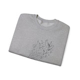 Surreal Firefighter Sweatshirt, Fire Hose Doves Illusion Art Crewneck, Firefighter Gift, Vintage Engraving Tee