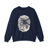 Surreal Celestial Sweatshirt, Moon Stepping Stones Illusion Art Crewneck, Moon Phase Tee, Mystical Witchy Gift