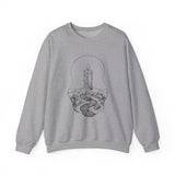 Surreal Bookish Sweatshirt, Candle River Illusion Art Crewneck, Book Lover Gift, Reader Tee, Dark Academia Shirt