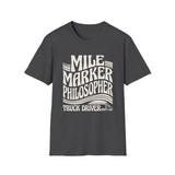 Mile Marker Philosopher Shirt, Funny Truck Driver Shirt, Trucker Gift, Truck Driver Tee, CDL Driver Gift