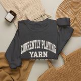 Currently Playing Yarn Chicken Sweatshirt, Funny Crochet Sweatshirt, Crocheter Gift, Yarn Lover Crewneck, Christmas Gift for Crocheter