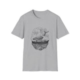 Surreal Ocean Shirt, Sky Whale Illusion Art Tee, Whale Sea Life Tee, Beach Lover Gift