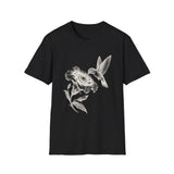 Surreal Bird Shirt, Hummingbird Galaxy Illusion Art Tee, Bird Lover Gift, Birdwatching Tee