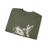 Surreal Bird Sweatshirt, Hummingbird Galaxy Illusion Art Crewneck, Bird Lover Gift, Birdwatching Tee