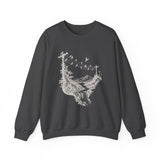 Surreal Music Sweatshirt, Birds on a Wire Melody Illusion Art Crewneck, Musician Gift, Piano Guitar Tee