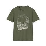 Surreal Bookish Shirt, Pages to Birds Illusion Art Tee, Book Lover Gift, Reader Tee, Dark Academia Shirt