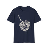 Surreal Artist Shirt, Paintbrush River Illusion Art Tee, Artist Gift, Painter Tee, Vintage Engraving Tee
