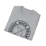 Dodge, Duck, Draw Shirt, Funny Combat Archery Shirt, Archery Gift, Archer Tee, Combat Archery Gift