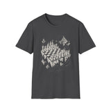 Surreal Chess Shirt, Chessboard in the Clouds Illusion Art Tee, Chess Player Gift, Board Game Tee