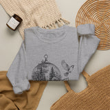 Surreal Bird Sweatshirt, Birdcage Forest Illusion Art Crewneck, Bird Lover Gift, Birdwatching Tee