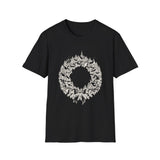 Surreal Christmas Shirt, Wreath Village Illusion Art Tee, Christmas Gift, Winter Holiday Tee