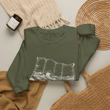Surreal Travel Sweatshirt, Map Ocean Waves Illusion Art Crewneck, Adventure Gift, Wanderlust Tee