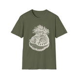 Surreal Cat Shirt, Cat Tree Rings Illusion Art Tee, Cat Lover Gift, Vintage Engraving Cat Tee