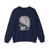 Surreal Cat Sweatshirt, Shadow Tiger Illusion Art Crewneck, Cat Lover Gift, Vintage Engraving Cat Tee