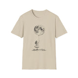 Surreal Celestial Shirt, Moon Balloon Illusion Art Tee, Moon Phase Tee, Mystical Witchy Gift