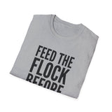 Feed the Flock Before Coffee Shirt, Funny Chicken Keeper Shirt, Chicken Lover Gift, Backyard Chicken Tee, Homestead Gift