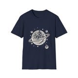 Surreal Cat Shirt, Cat Planet Illusion Art Tee, Cat Lover Gift, Vintage Engraving Cat Tee