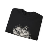 Surreal Tea Sweatshirt, Teacup Whirlpool Illusion Art Crewneck, Tea Lover Gift, Vintage Engraving Tee