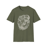 Surreal Coffee Shirt, Coffee Balloons Illusion Art Tee, Coffee Lover Gift, Vintage Engraving Tee