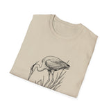 Surreal Birder Shirt, Heron to Reeds Illusion Art Tee, Bird Watcher Gift, Birdwatching Tee, Birder Gift