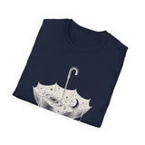 Surreal Celestial Shirt, Umbrella Full of Stars Illusion Art Tee, Moon Phase Tee, Mystical Witchy Gift