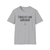 Tangled Line Survivor Shirt, Funny Angler Shirt, Fishing Gift, Angler Tee, Fisherman Gift