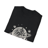 Surreal Cat Shirt, Cat Planet Illusion Art Tee, Cat Lover Gift, Vintage Engraving Cat Tee