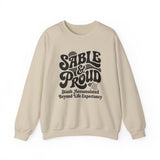 SABLE & Proud Sweatshirt, Funny Crochet Sweatshirt, Crocheter Gift, Yarn Lover Crewneck, Christmas Gift for Crocheter