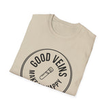 Good Veins Make Me Happy Shirt, Funny Phlebotomist Shirt, Phlebotomy Gift, Lab Tech Tee, Lab Week Gift