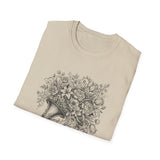 Surreal Music Shirt, Trumpet Garden Illusion Art Tee, Musician Gift, Piano Guitar Tee