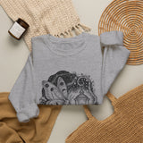 Surreal Celestial Sweatshirt, Moon Phase Moth Illusion Art Crewneck, Moon Phase Tee, Mystical Witchy Gift