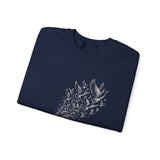 Surreal Firefighter Sweatshirt, Fire Hose Doves Illusion Art Crewneck, Firefighter Gift, Vintage Engraving Tee