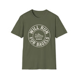 Will Run for Bagels Shirt, Funny Runner Shirt, Runner Gift, Running Tee, Marathon Gift