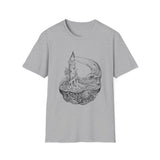 Surreal Ocean Shirt, Candle Lighthouse Illusion Art Tee, Whale Sea Life Tee, Beach Lover Gift