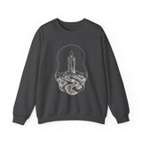 Surreal Bookish Sweatshirt, Candle River Illusion Art Crewneck, Book Lover Gift, Reader Tee, Dark Academia Shirt