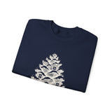 Surreal Christmas Sweatshirt, Pinecone House Illusion Art Crewneck, Christmas Gift, Winter Holiday Sweater