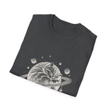 Surreal Cat Shirt, Cat Planet Illusion Art Tee, Cat Lover Gift, Vintage Engraving Cat Tee