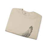 Surreal Pilot Sweatshirt, Airplane Bird Wing Illusion Art Crewneck, Aviation Gift, Vintage Engraving Tee