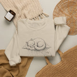 Surreal Cat Sweatshirt, Cloud Cat Illusion Art Crewneck, Cat Lover Gift, Vintage Engraving Cat Tee